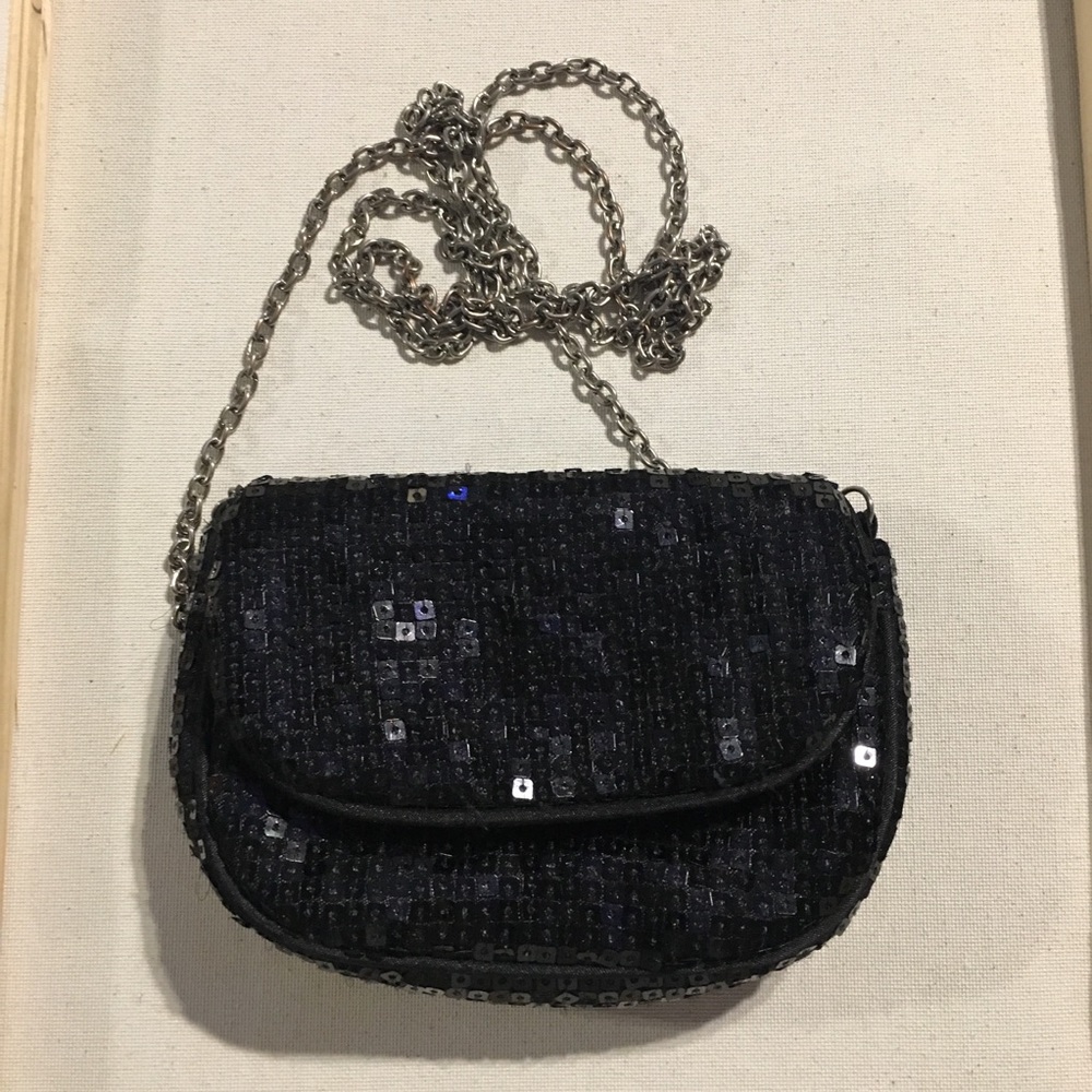 Black sequin Claires handbag crossbody